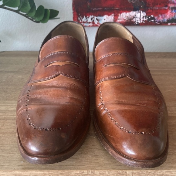 Fratelli Rossetti Men's Tan Leather Slip-Ons - Picture 5 of 7